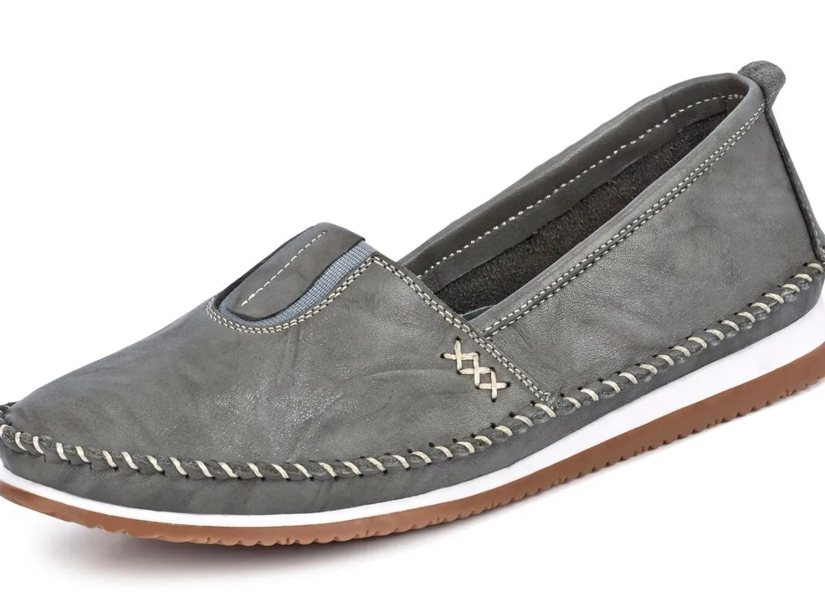 Damen BADER Andrea Conti, leichte Damen-Slipper, mit Gummizug