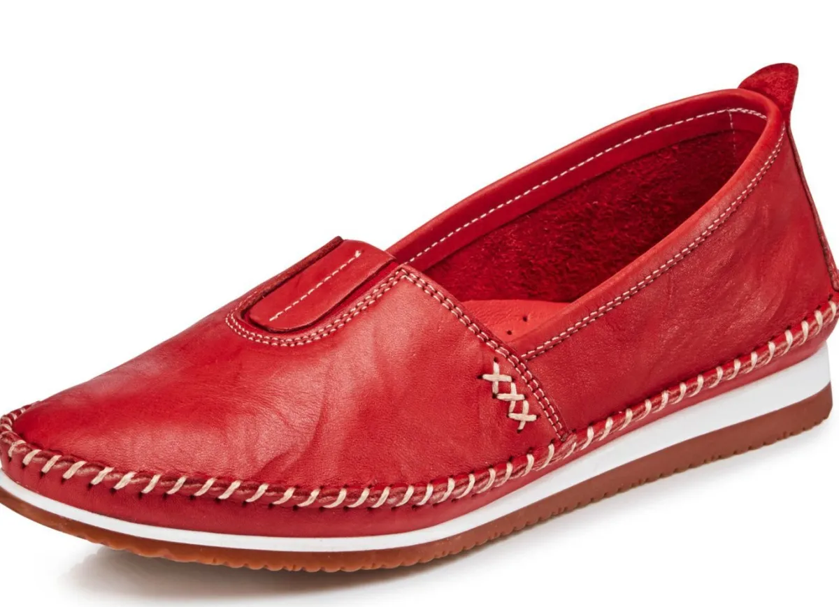 Damen BADER Andrea Conti, leichte Damen-Slipper, mit Gummizug