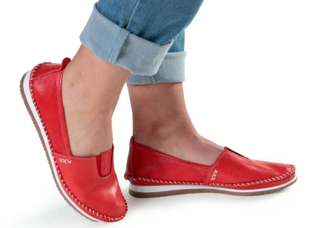 Damen BADER Andrea Conti, leichte Damen-Slipper, mit Gummizug