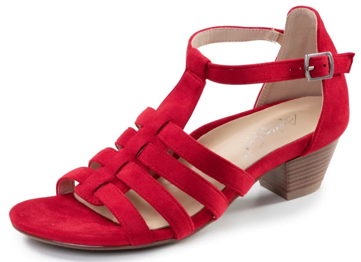 Damen ANDREA CONTI , modische Damen-Sandaletten, Weite G, mit Gummizug