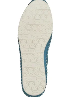 Damen BADER Andrea Conti Mokassin-Slipper mit frechen Lederblüten