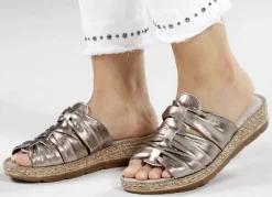 Damen ANDREA CONTI Schlauchriemchen-Pantolette aus Nappaleder