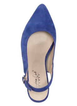 Damen BADER Andrea Conti Sling-Pumps aus weichem Samt-Chevreauleder
