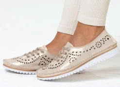 Damen ANDREA CONTI , sommerliche Damen-Schnürschuhe, Weite G, mit herausnehmbarem Fußbett