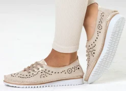 Damen ANDREA CONTI , sommerliche Damen-Schnürschuhe, Weite G, mit herausnehmbarem Fußbett