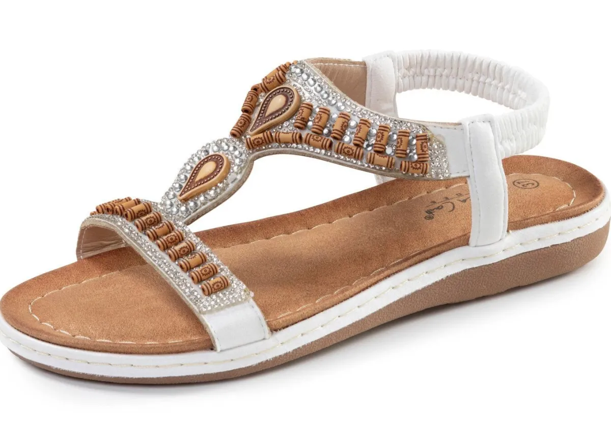Damen ANDREA CONTI , stylische Damen-Sandalen, Weite G, mit elastischem Fersenriemchen