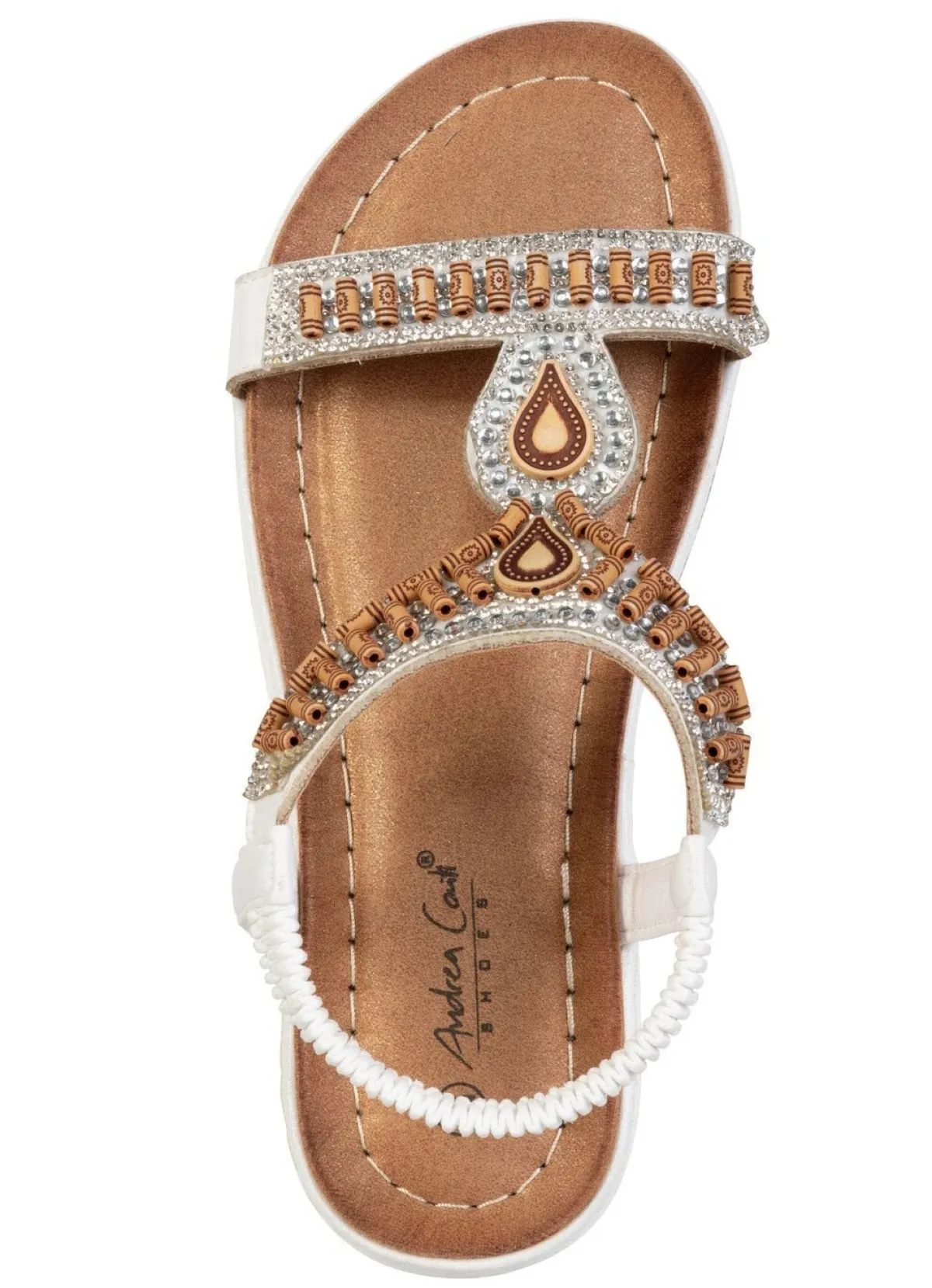 Damen ANDREA CONTI , stylische Damen-Sandalen, Weite G, mit elastischem Fersenriemchen