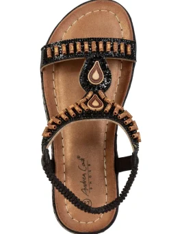 Damen ANDREA CONTI , stylische Damen-Sandalen, Weite G, mit elastischem Fersenriemchen