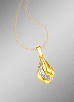 Damen BADER Anhänger in Bicolor mit Diamant