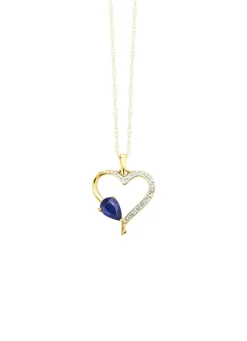 Damen BADER Anhänger in Herzform mit echt Safir