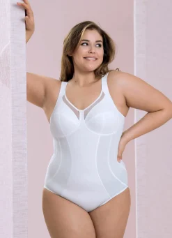 Damen BADER Anita Hosenkorselett mit transparenten Tülleinsätzen