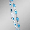 Damen BADER Armband mit echten Blautopasen