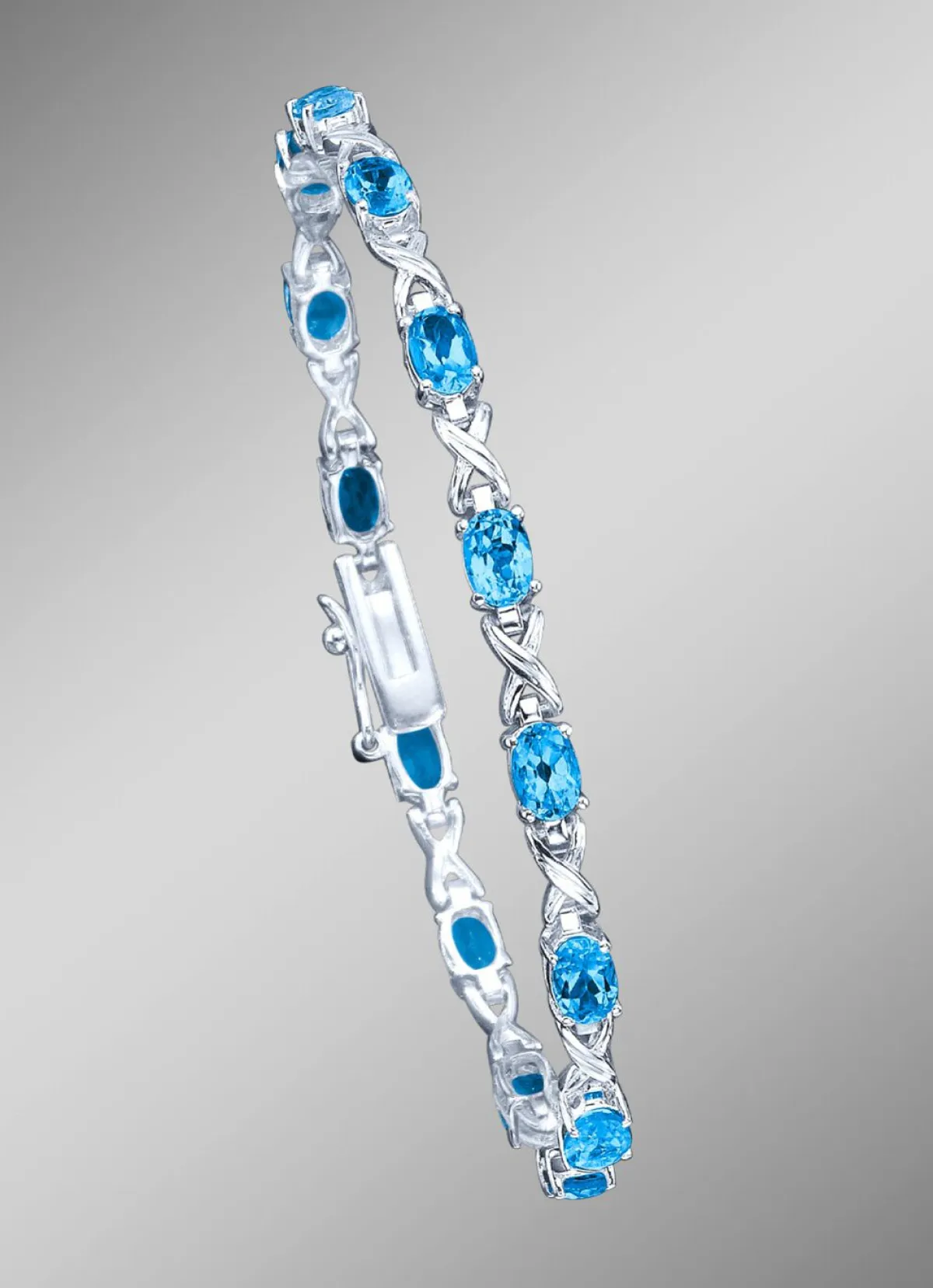 Damen BADER Armband mit echten Blautopasen