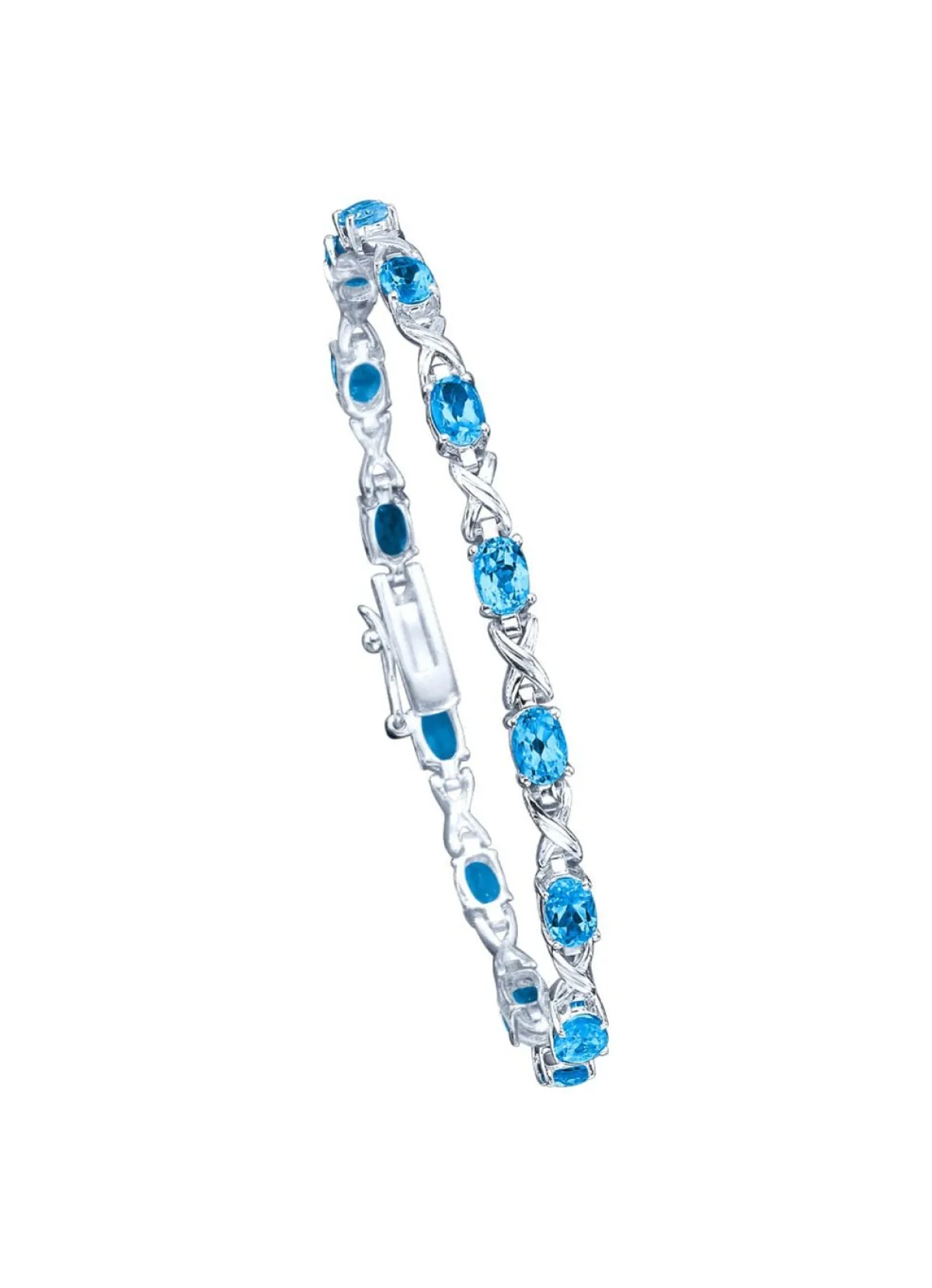 Damen BADER Armband mit echten Blautopasen