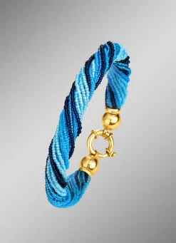Damen BADER Armband mit Muranoglas in Blautönen