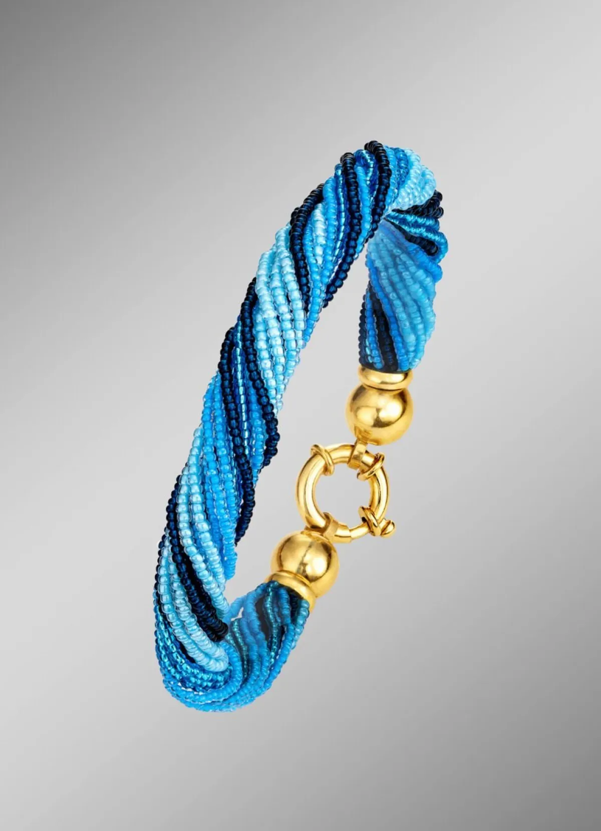 Damen BADER Armband mit Muranoglas in Blautönen