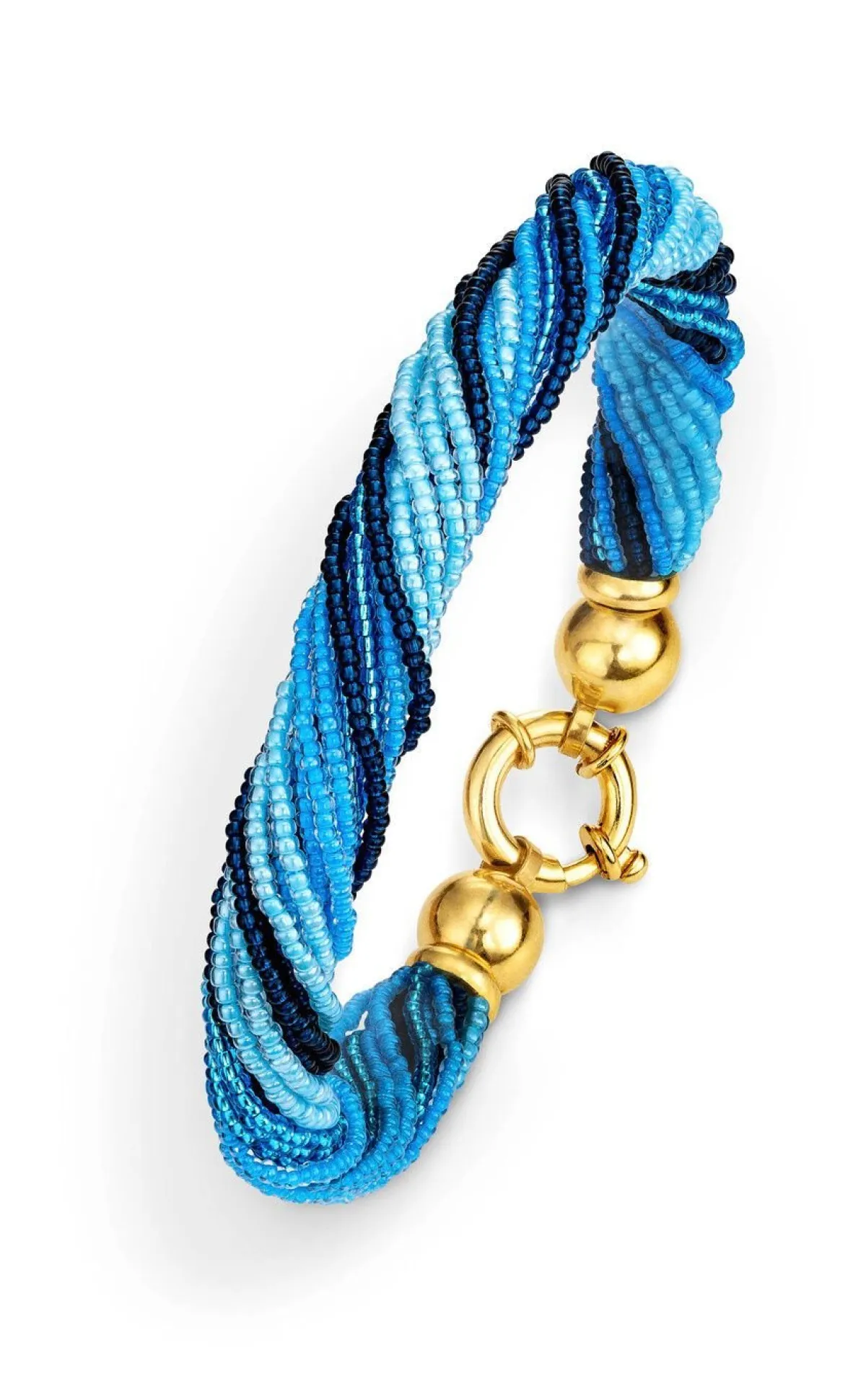 Damen BADER Armband mit Muranoglas in Blautönen