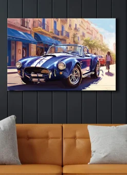 BADER Automobilklassiker „Cobra“ als hochwertiges Leinwandbild