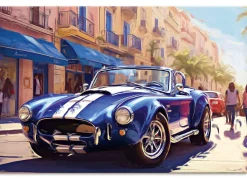 BADER Automobilklassiker „Cobra“ als hochwertiges Leinwandbild
