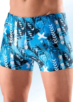 Herren BADER Badehose in höherer Kastenform mit Reißverschlusstasche