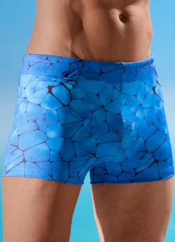 Herren BADER Badehose in höherer Kastenform mit Reißverschlusstasche