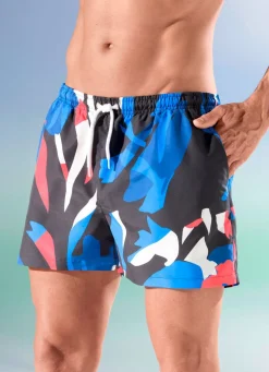 Herren BADER Badeshorts, allover dessiniert, Microfaser