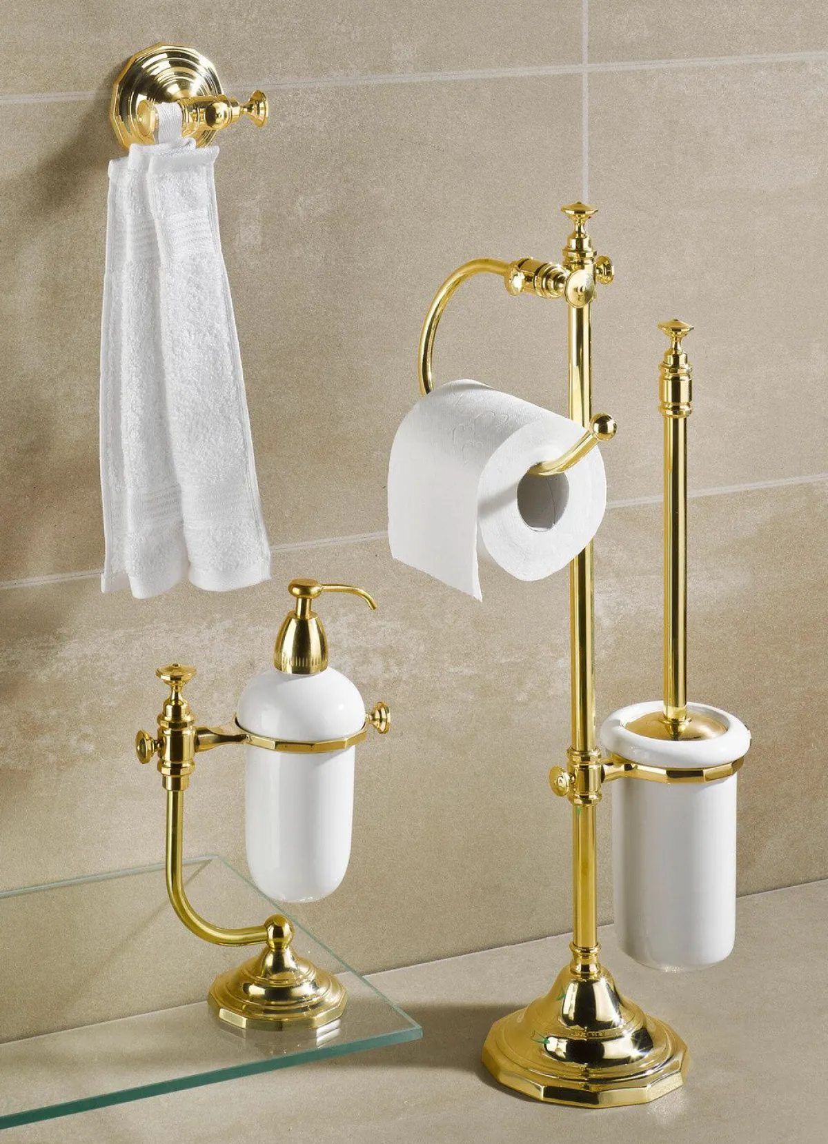 BADER Badezimmer-Accessoires aus Messing und Keramik