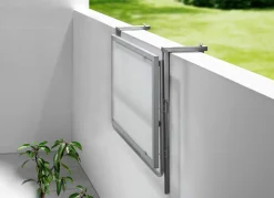 BADER Balkon-Hängetisch mit Glasplatte