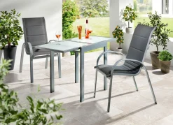 BADER Balkon-Möbel Amalfi Deluxe mit Aluminium-Gestell