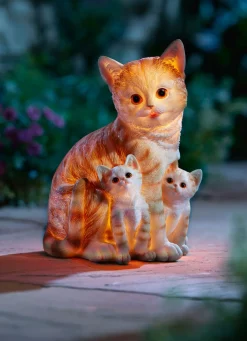 BADER Beleuchtete Katzenfamilie