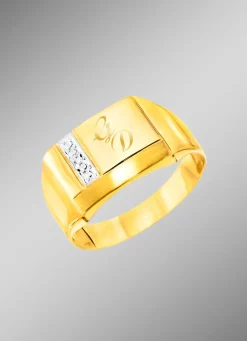 Herren BADER Beliebter Herrenring in Bicolor, mit Diamant