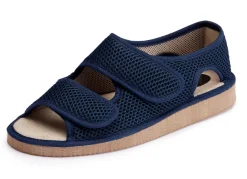 Damen BADER Bequeme Damen-Sandalen, Weite H, aus gepolstertem Textilmaterial