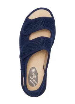 Damen BADER Bequeme Damen-Sandalen, Weite H, aus gepolstertem Textilmaterial