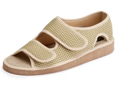 Damen BADER Bequeme Damen-Sandalen, Weite H, aus gepolstertem Textilmaterial