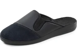 Herren BADER Bequeme Herren-Hausschuhe, Weite H, mit Gummizug