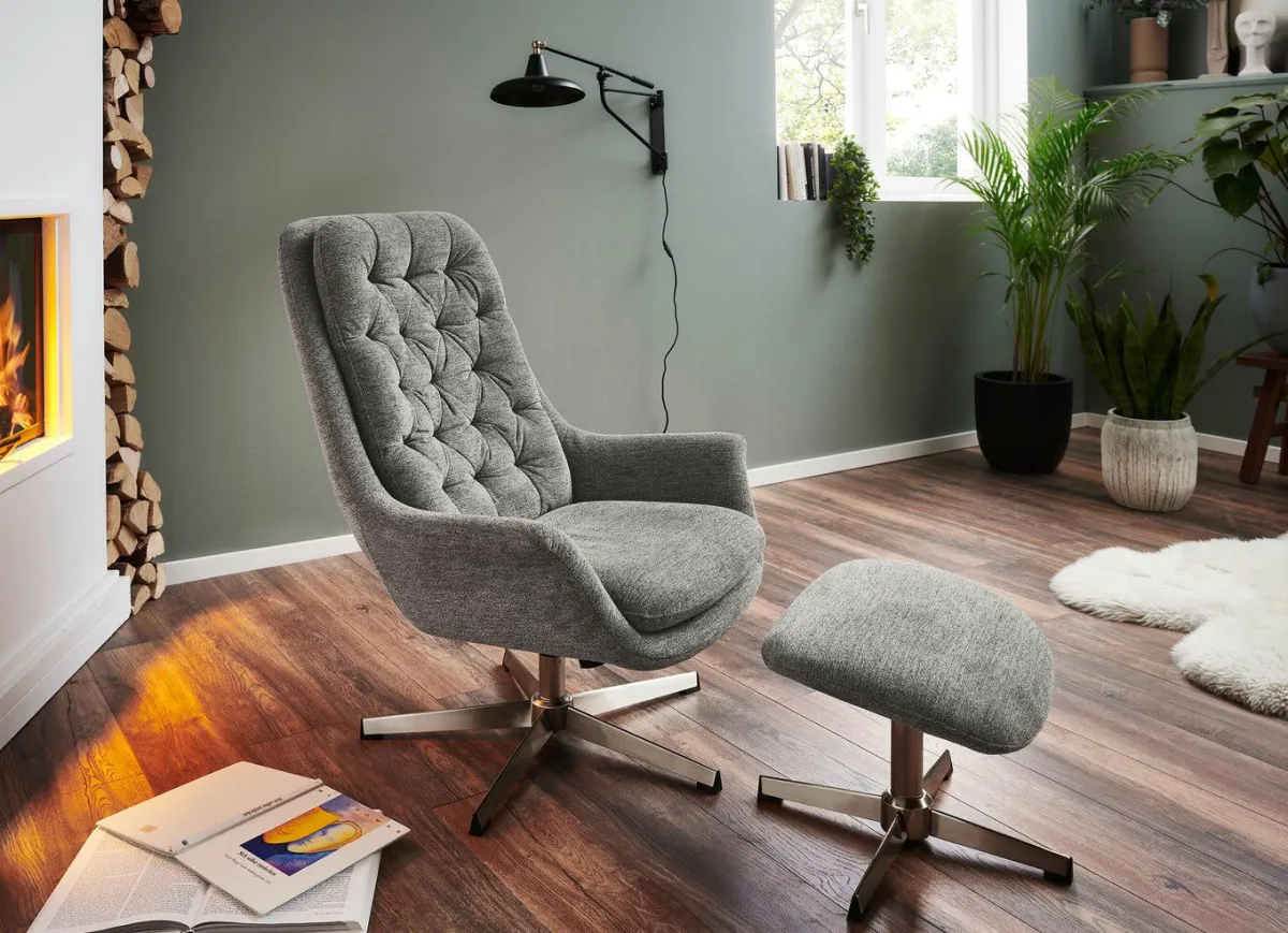 BADER Bequemer Relax-Sessel mit Hocker