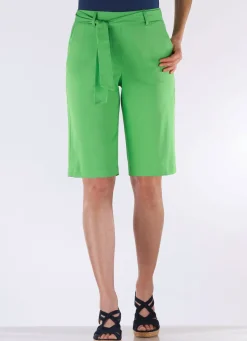 Damen BADER Bermudas mit Stoffbindeband