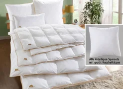 BADER Bettwarenprogramm Schwarzwald mit goldener Satin-Biese