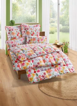 BADER Bettwaren-Set mit Blumen-Dessin, 2-teilig
