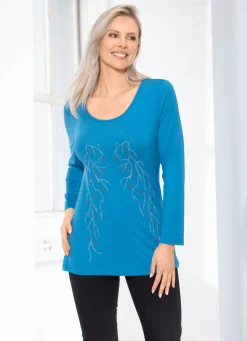 Damen BADER Bezauberndes Shirt mit Plättchenzier in 2 Farben