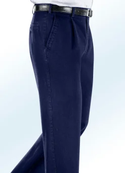 Herren BADER Bügelfreie Jeans mit Gürtel in 3 Farben
