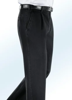 Herren BADER Bügelfreie Jeans mit Gürtel in 3 Farben