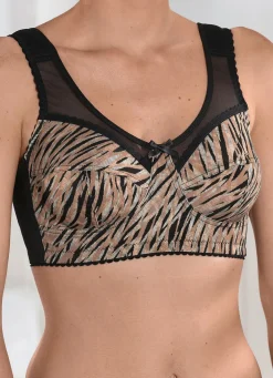 Damen BADER BH mit Raubtierdessin im Vorderteil