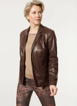 Damen BADER Blazer aus Nappaleder-Imitat
