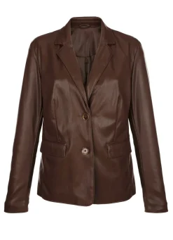 Damen BADER Blazer aus Nappaleder-Imitat