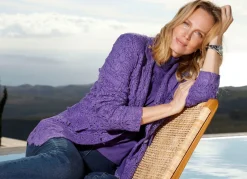 Damen BADER Blazer mit floralem Spitzenbesatz