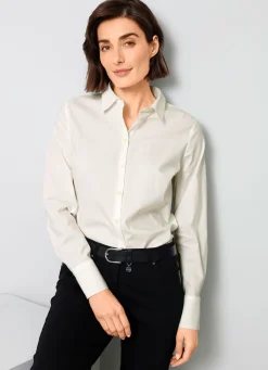 Damen BADER Bluse mit Hemdkragen