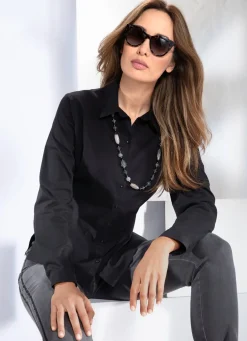 Damen BADER Bluse mit Hemdkragen