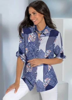Damen BADER Bluse mit Hemdkragen