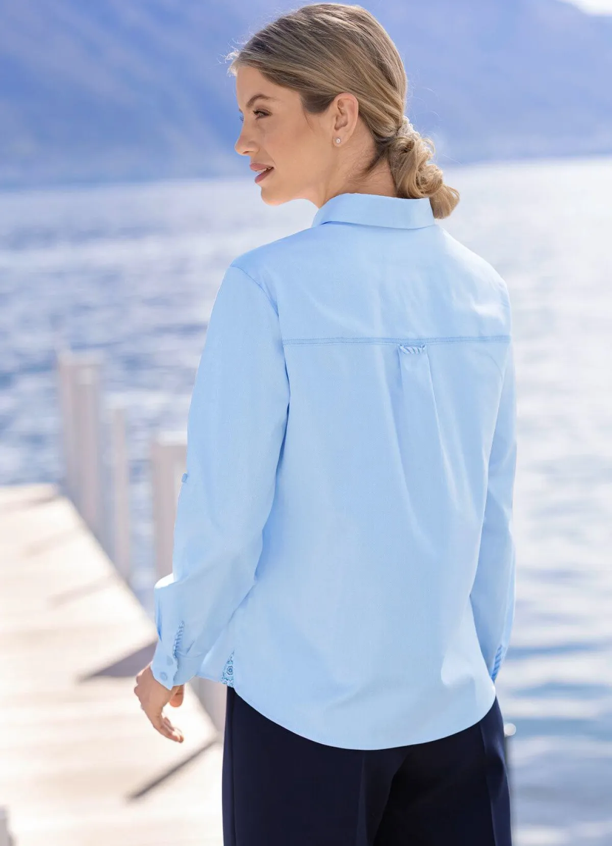 Damen B/ANCA Bluse mit Hemdkragen